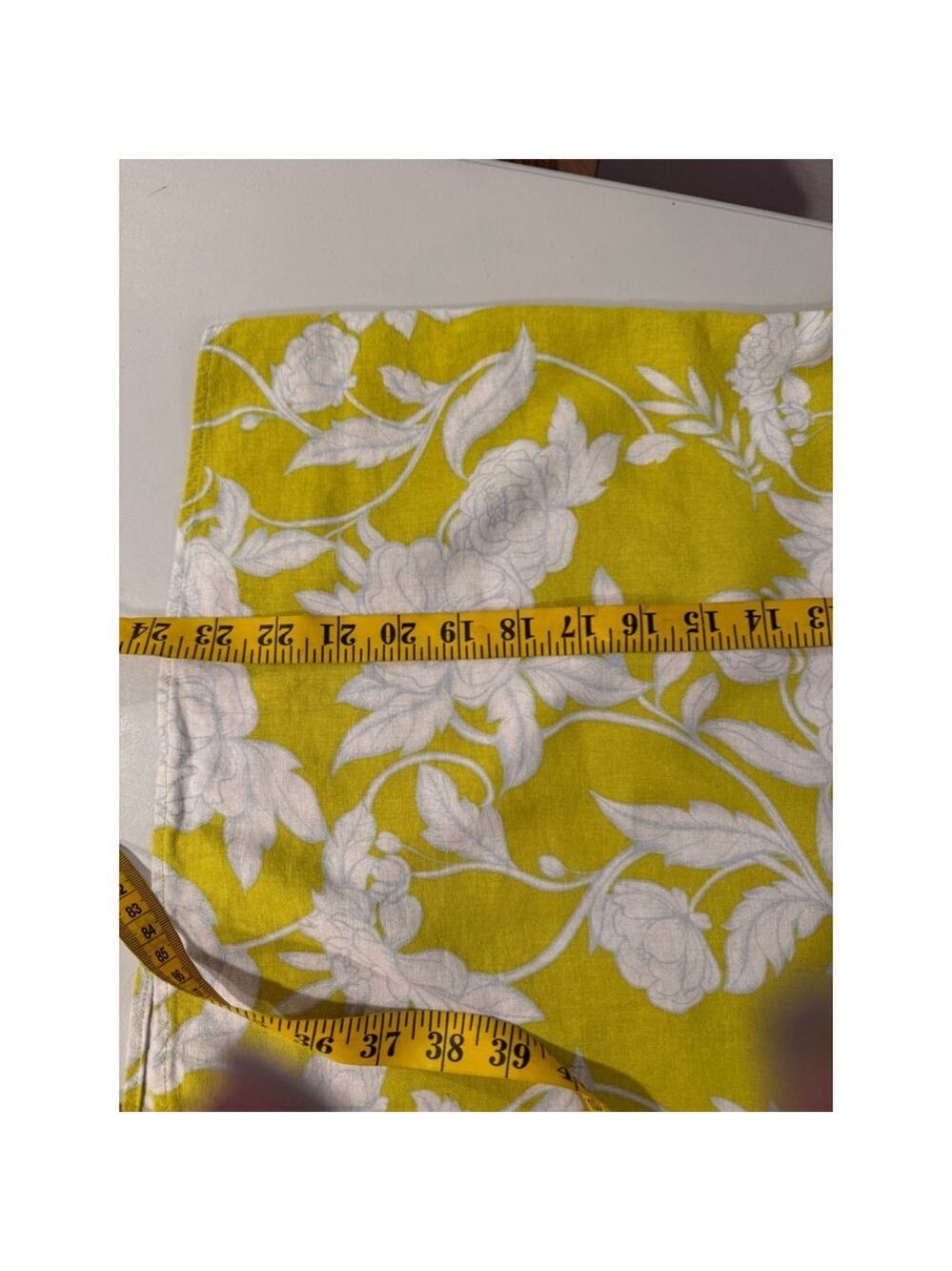 Marc New York Linen Blend Floral Top Yellow White XL - Picture 10 of 12